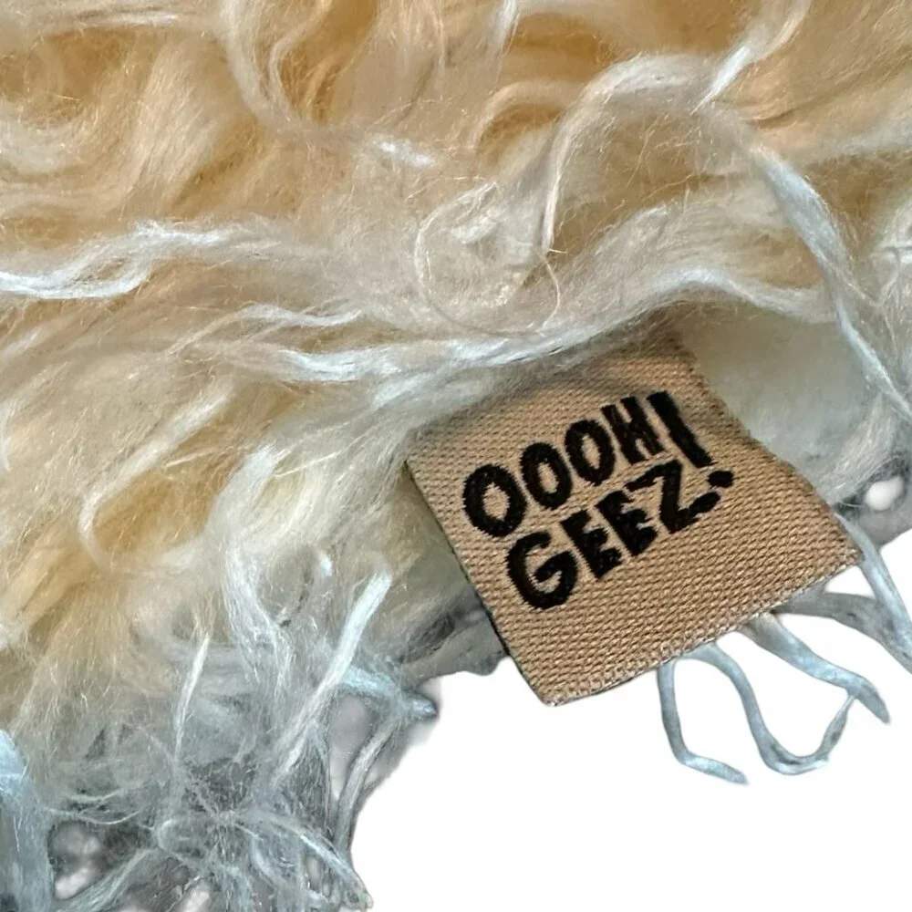 Oooh Geez! Women's Fuzzy White Llama Non-Skid Slipper Socks One Size Women's
